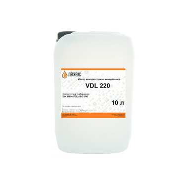 Компрессорное масло VDL 220 ISO VG 220 10 л Лакирис 55564571