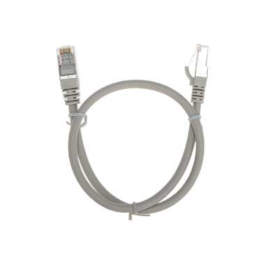 Патч-корд REXANT f/utp cat 6, rj45-rj45, 26awg, lszh, серый, 0.5м 02-0210-05