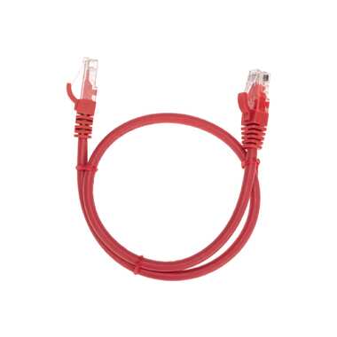 Патч-корд REXANT u/utp cat 6, rj45-rj45, 26awg, lszh, красный, 0.5м 02-0293-05