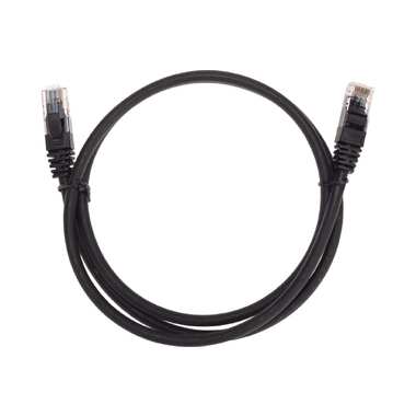 Патч-корд REXANT u/utp cat 6, rj45-rj45, 26awg, lszh, черный, 1м 02-0292-1