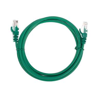 Патч-корд REXANT u/utp, cat 5e, rj45-rj45, 26awg, lszh, зеленый, 2м 02-0106-2