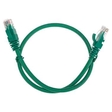 Патч-корд REXANT u/utp cat 6, rj45-rj45, 26awg, lszh, зеленый, 0.5м 02-0296-05