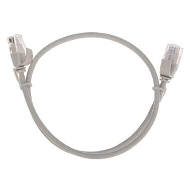 Патч-корд REXANT u/utp cat 6a (10g), rj45-rj45, 28awg, lszh, серый, 0.5м 02-0380-05