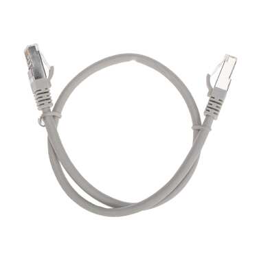 Патч-корд REXANT s/ftp cat 6a (10g), rj45-rj45, 28awg, lszh, серый, 0.5м 02-0390-05