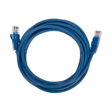 Патч-корд REXANT u/utp, cat 5e, rj45-rj45, 26awg, lszh, синий, 3м 02-0104-3