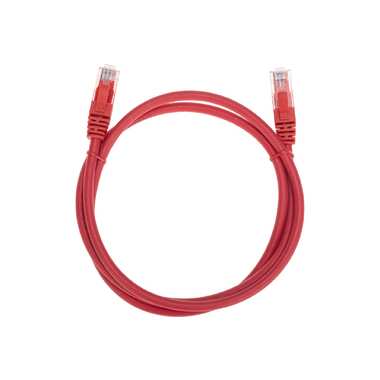 Патч-корд REXANT u/utp cat 6, rj45-rj45, 26awg, lszh, красный, 1м 02-0293-1