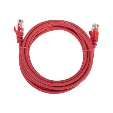 Патч-корд REXANT u/utp cat 6, rj45-rj45, 26awg, lszh, красный, 3м 02-0293-3