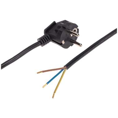 Электрический шнур с вилкой REXANT пвс 3x1,0 мм2 1,5м (черный) 11-1318