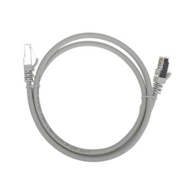 Патч-корд REXANT s/ftp cat 6a (10g), rj45-rj45, 28awg, lszh, серый, 1м 02-0390-1