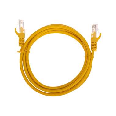 Патч-корд REXANT u/utp, cat 5e, rj45-rj45, 26awg, lszh, желтый, 1,5м 02-0105-105