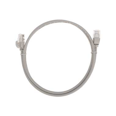 Патч-корд REXANT u/utp cat 6a (10g), rj45-rj45, 28awg, lszh, серый, 1м 02-0380-1