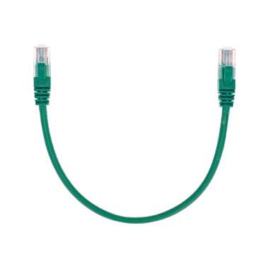 Патч-корд REXANT u/utp, cat 5e, rj45-rj45, 26awg, lszh, зеленый, 0,3м 02-0106-03