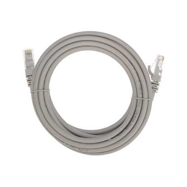 Патч-корд REXANT u/utp cat 6, rj45-rj45, 26awg, lszh, серый, 3м 02-0290-3