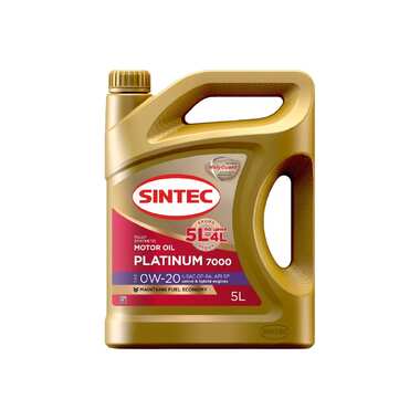 Моторное масло Sintec Platinum 7000 0w-20 gf-6a sp 5л акция 5л по цене 4л 600282