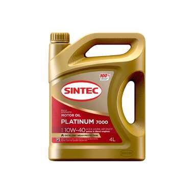 Моторное масло Sintec platinum 7000 sae 10w-40, api sn/cf, 4 л 600167