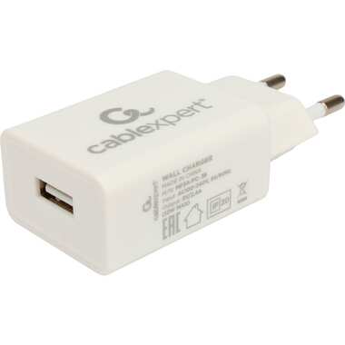 Адаптер питания Cablexpert 100/220v - 5v usb 1 порт, 2a, белый, MP3A-PC-38