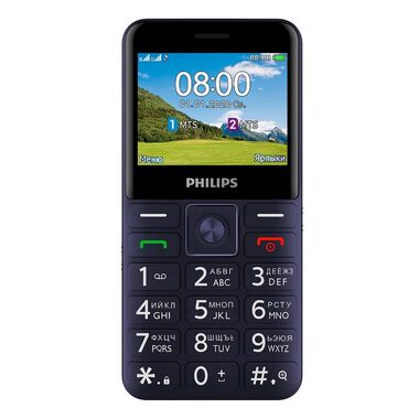 Мобильный телефон Philips Xenium E207 Blue (867000174125) E207 Blue_ПУ