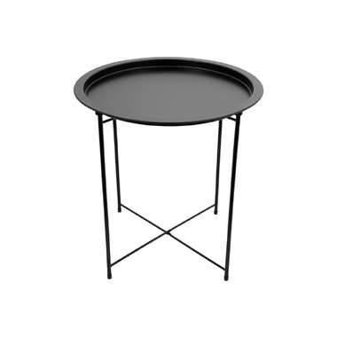 Складной металлический столик Вещицы 470х470х500, черный Org-15