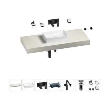 Комплект мебели для ванной комнаты Wellsee Genuine Tree с раковиной 201017017