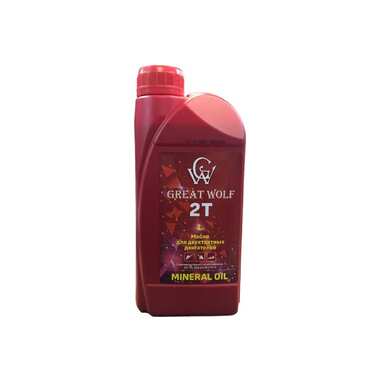 Масло для двухтактных двигателей 2T Mineral Oil 1 л Great Wolf GWM-T2/1