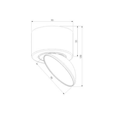 Потолочный светодиодный светильник Elektrostandard smooth черный 25053/led a065461