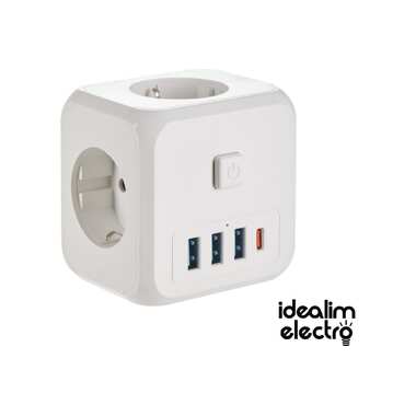 Куб idealim белый Cube-3r-3usb-1typeC-white