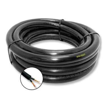 Резиновый негорючий кабель КГН ПРОВОДНИК 2x2.5 мм2, 1м OZ243340L1