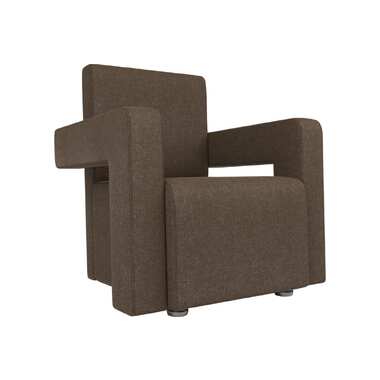 Кресло Лига диванов Рамос полностью рогожка коричневая 109037