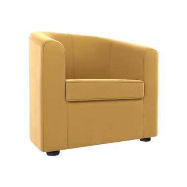 Кресло Лига диванов Норден полностью микровельвет желтый 109054
