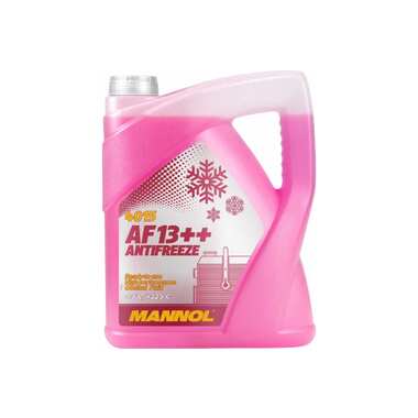 Готовый раствор охлаждающей жидкости MANNOL ANTIFREEZE AF13++, 5 л, антифриз, красный 40155