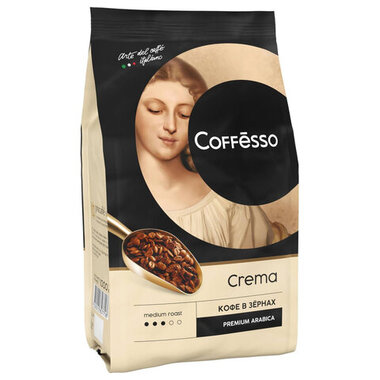 Кофе в зернах COFFESSO "Crema" 1 кг, ш/к 08200, 102486