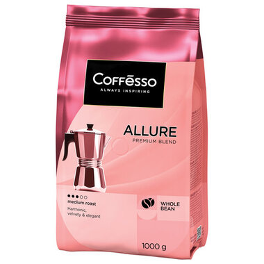 Кофе в зернах COFFESSO "Allure" 1 кг, ш/к 08217, 102487