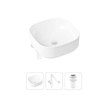 Накладная раковина для ванной Lavinia Boho Bathroom Sink Slim в комплекте 3 в 1 21520269