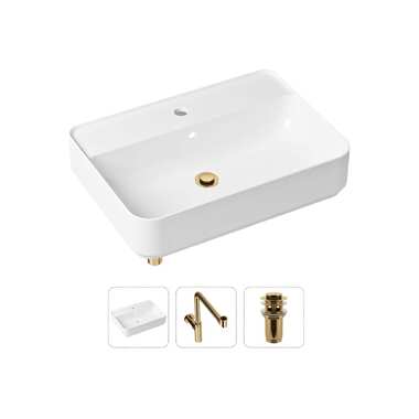 Накладная раковина для ванной Lavinia Boho Bathroom Sink Slim в комплекте 3 в 1 21520373