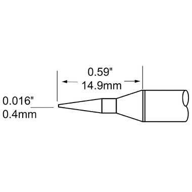 Наконечник (0.4х14.9 мм; конус удлиненный) для MFR-H1 METCAL SCP-CNL04