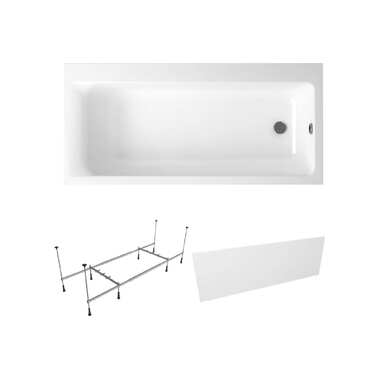 Акриловая ванна с каркасом и экраном Lavinia Boho Catani в наборе 3 в 1 170х80 S2-3712170R