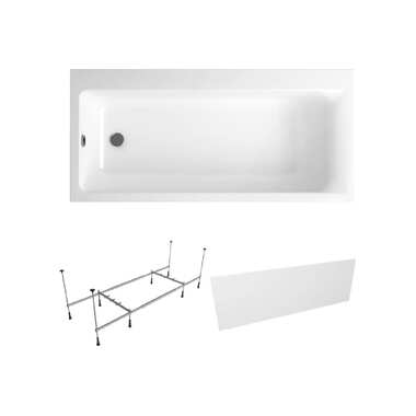 Акриловая ванна с каркасом и экраном Lavinia Boho Catani 170х80 в наборе 3 в 1 S2-3712170L