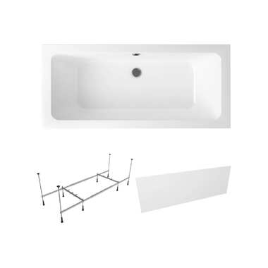 Акриловая ванна 170х75 с каркасом и экраном Lavinia Boho Pure в наборе 3 в 1 S2-37100075