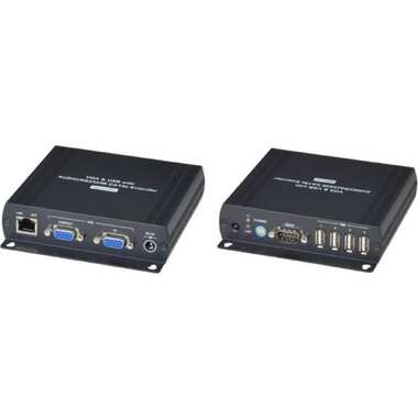 Комплект (приемник и передатчик) для передачи VGA, 4xUSB2.0, RS232, Стерео Аудио и ИК-управление на расстояние до 120м SC&T VKM04 (CAT5e)/140м(CAT6) sct1247
