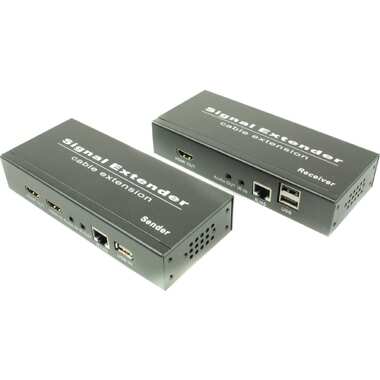 Комплект для передачи HDMI OSNOVO TLN-HiKM2+RLN-HiKM2 2хUSB (клавиатура+мышь) и ИК управления по сети Ethernet. sct1478