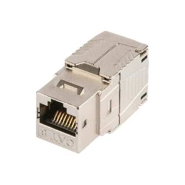 Модуль keystone NIKOMAX кат.8, rj45/8p8c, самозажимной, экран., металлик NMC-KJSI2-BF-MT