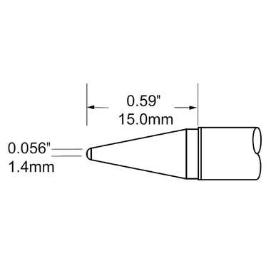 Наконечник (1.4х15 мм; конус удлиненный) для PS900 METCAL SCV-CNL14