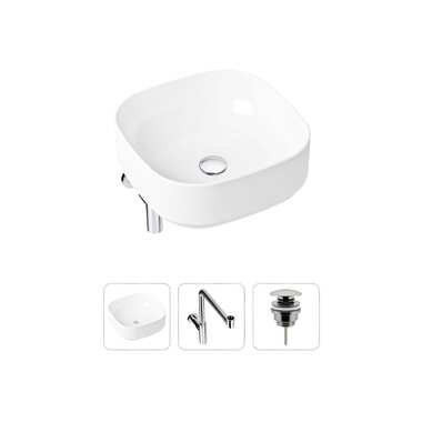 Накладная раковина для ванной Lavinia Boho Bathroom Sink Slim в комплекте 3 в 1 21520262