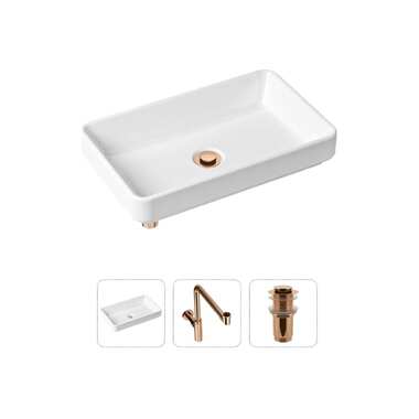 Накладная раковина для ванной Lavinia Boho Bathroom Sink Slim в комплекте 3 в 1 21520159