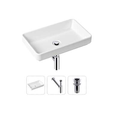 Накладная раковина для ванной Lavinia Boho Bathroom Sink Slim в комплекте 3 в 1 21520143