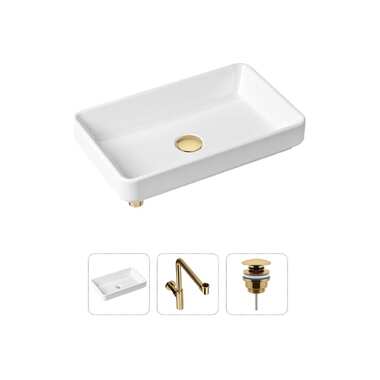 Накладная раковина для ванной Lavinia Boho Bathroom Sink Slim в комплекте 3 в 1 21520158