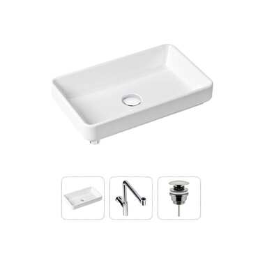 Накладная раковина для ванной Lavinia Boho Bathroom Sink Slim в комплекте 3 в 1 21520154