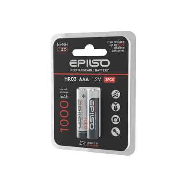 Аккумулятор Epilso никель-металл-гидридный (nimh), hr03/aaa, 1000mah, 2bc, 1.2v lcd EPB-HR03-1.0-LSD