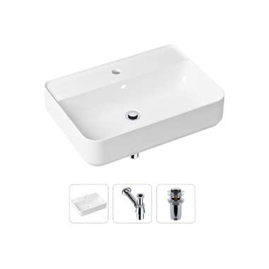 Накладная раковина для ванной Lavinia Boho Bathroom Sink Slim в комплекте 3 в 1 21520327