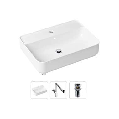 Накладная раковина для ванной Lavinia Boho Bathroom Sink Slim в комплекте 3 в 1 21520369